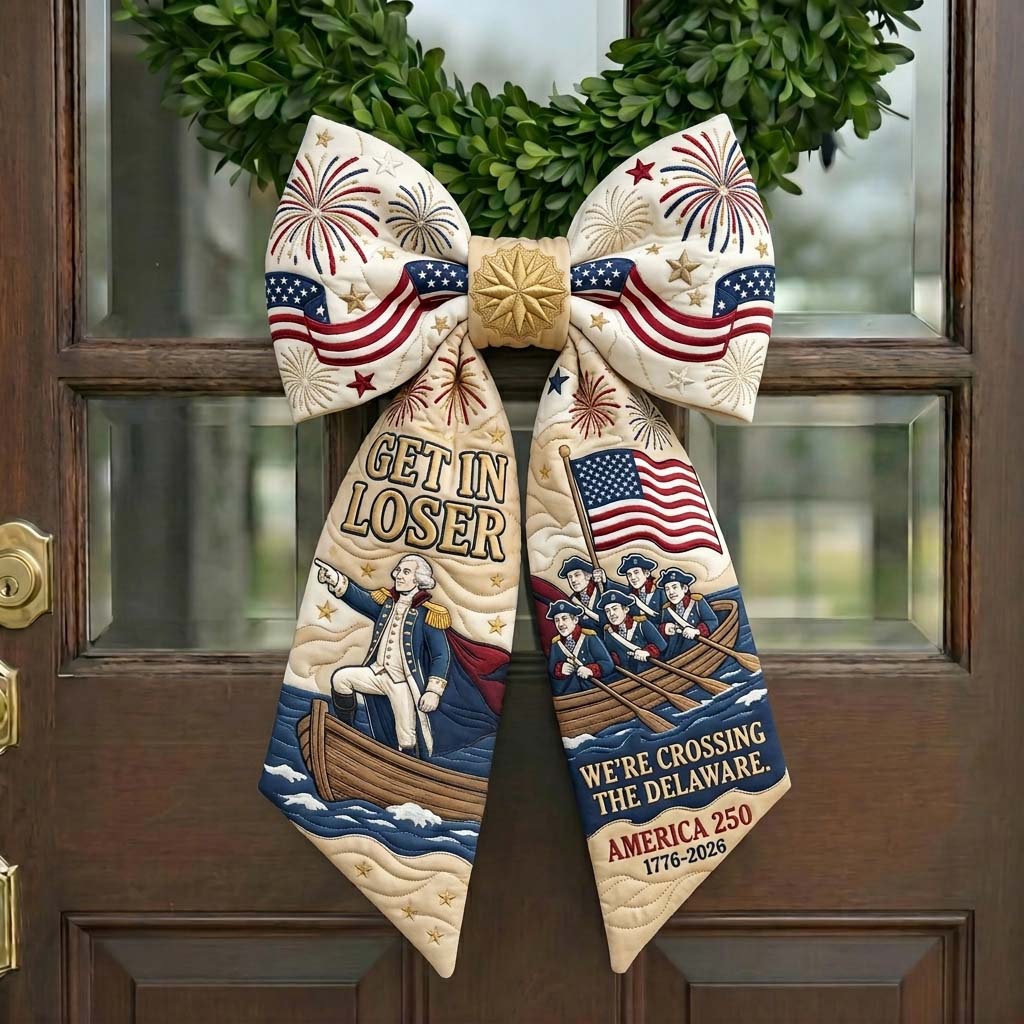 Patriotic Crossing Quilted Wreath Sash GDTONTD668