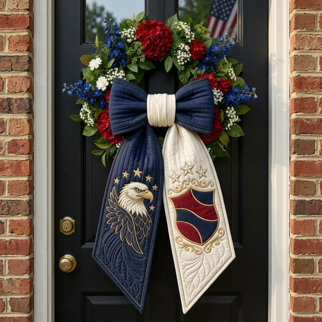 Freedom Shield Quilted Wreath Sash GDTONTD705