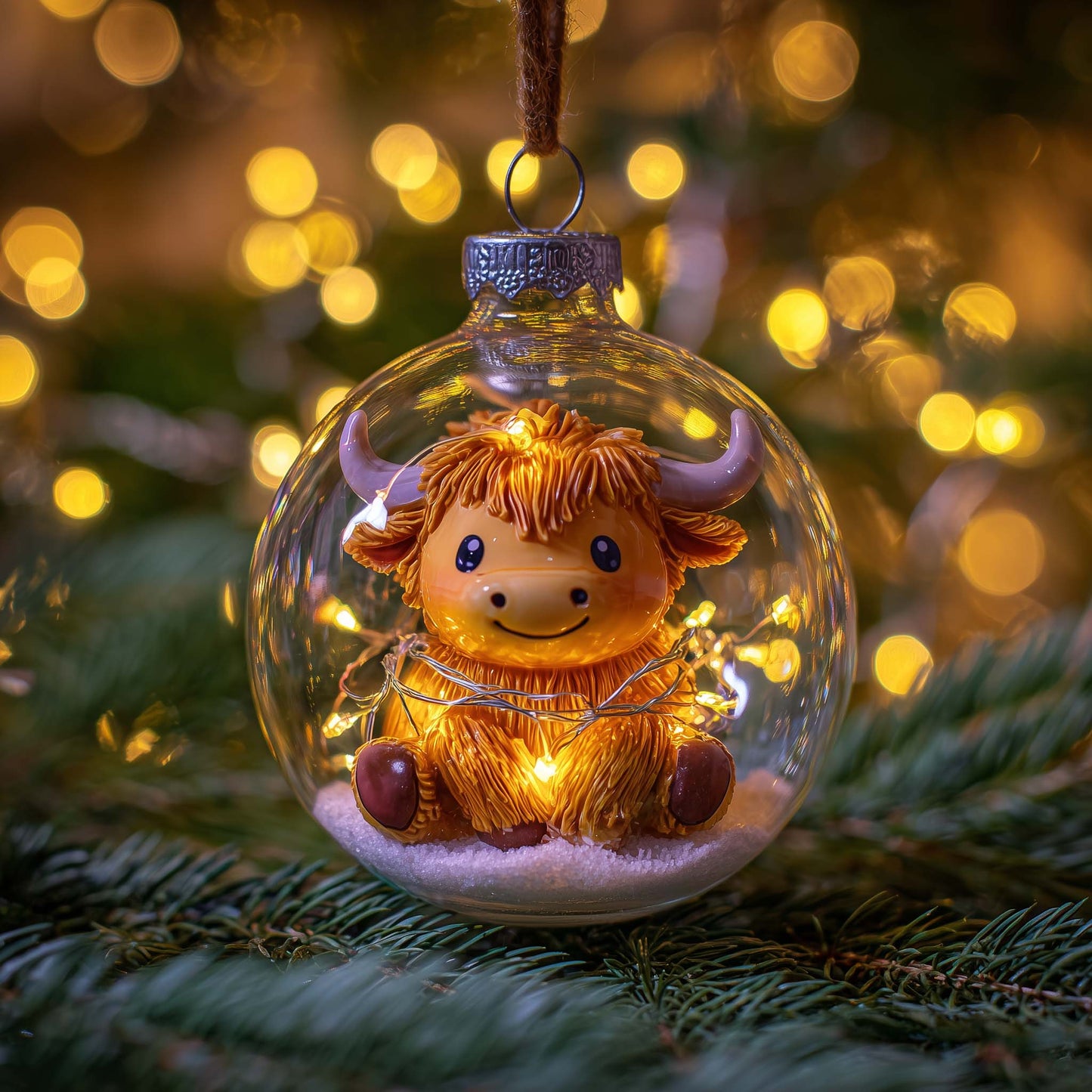 Tangled Lights Christmas Mica Ornament GFSPQA168