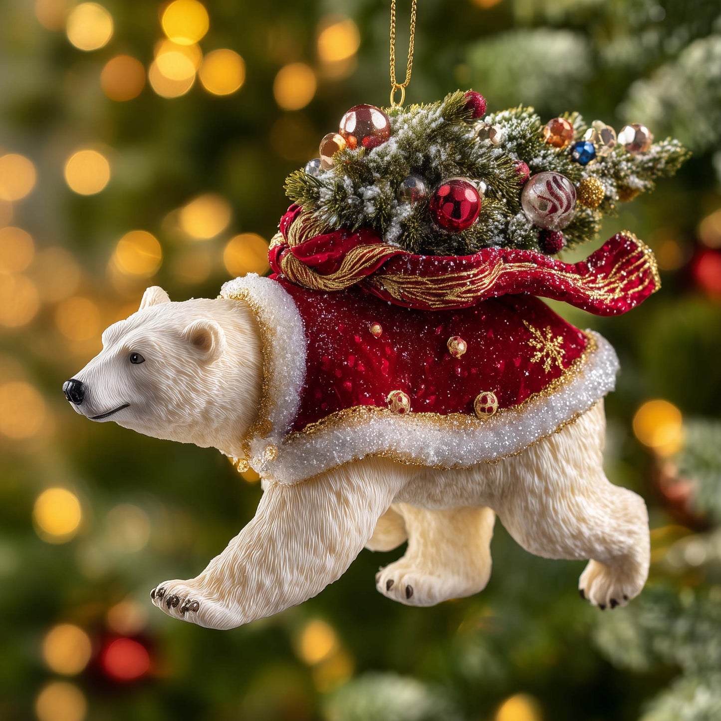 Polar Bear Christmas Mica Ornament GFSPTG155