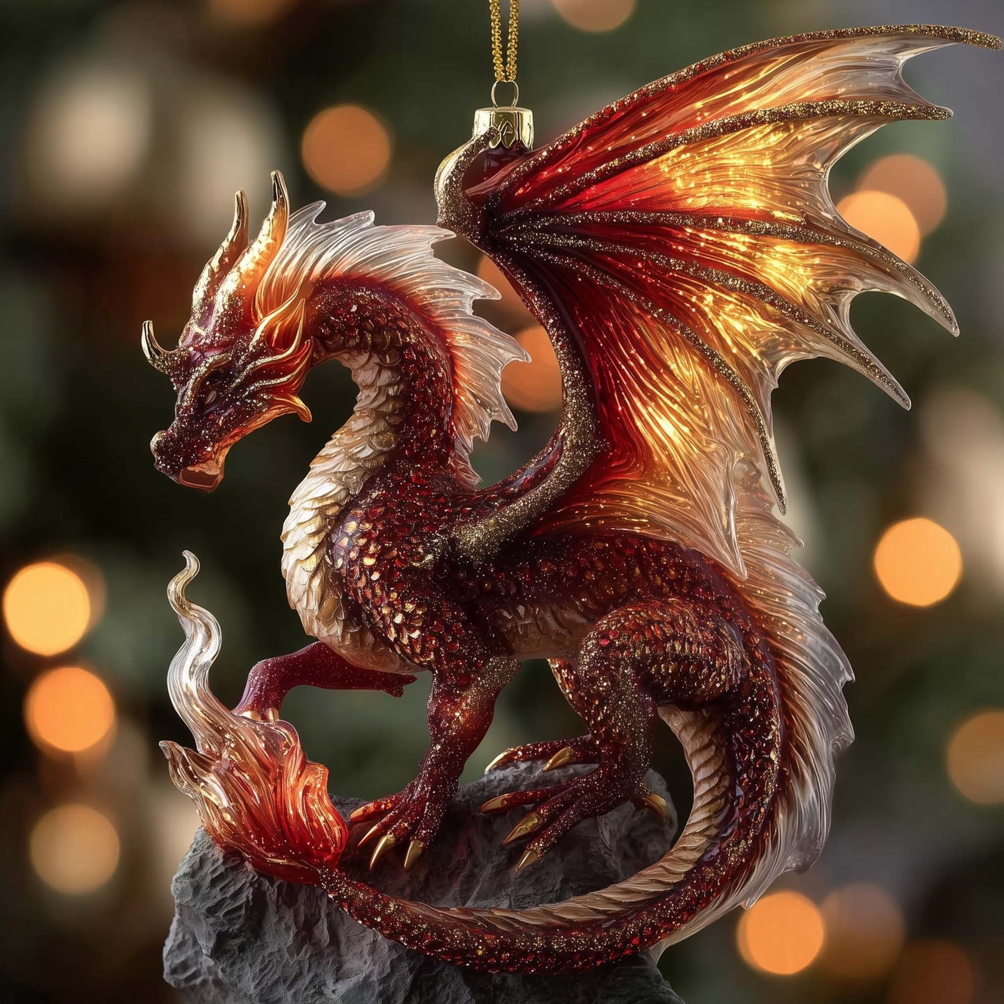 Mystic Dragon Christmas Mica Ornament GFSPTG62