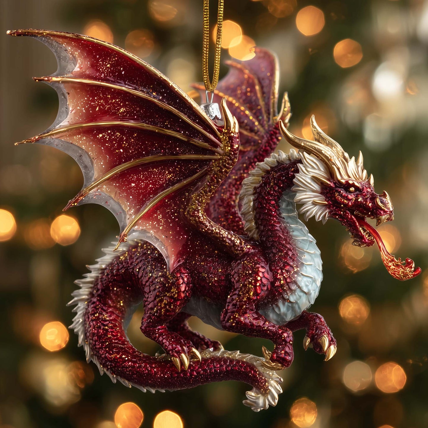 Mystic Dragon Christmas Mica Ornament GFSPTG67
