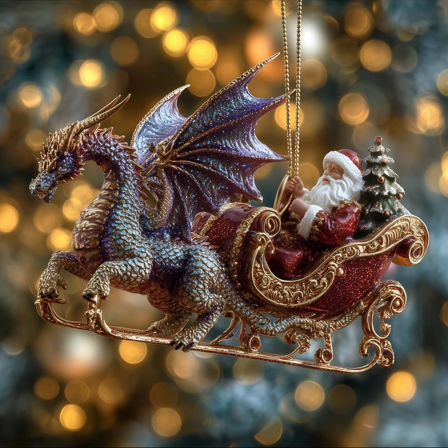 Mystic Dragon Christmas Mica Ornament GFSPTG71