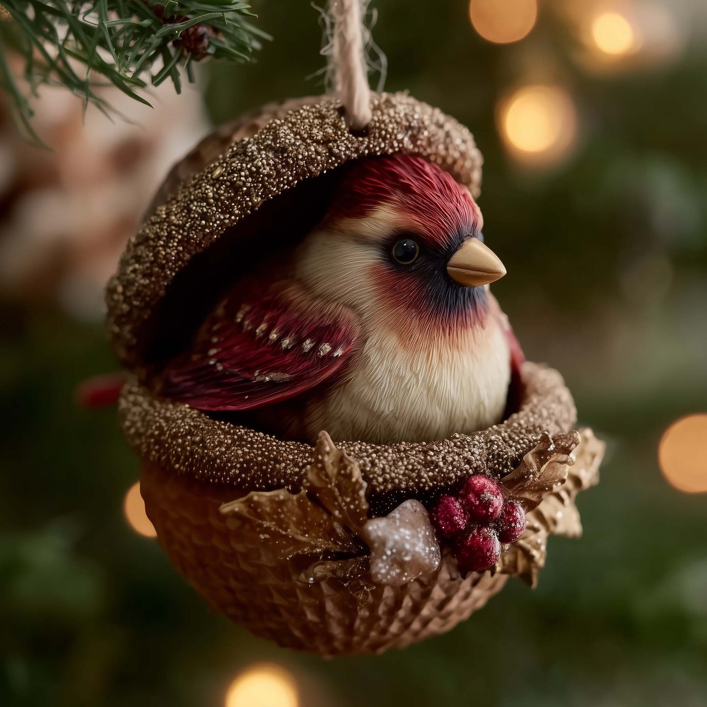 Cardinal Whisper Christmas Mica Ornament GFSPYC115