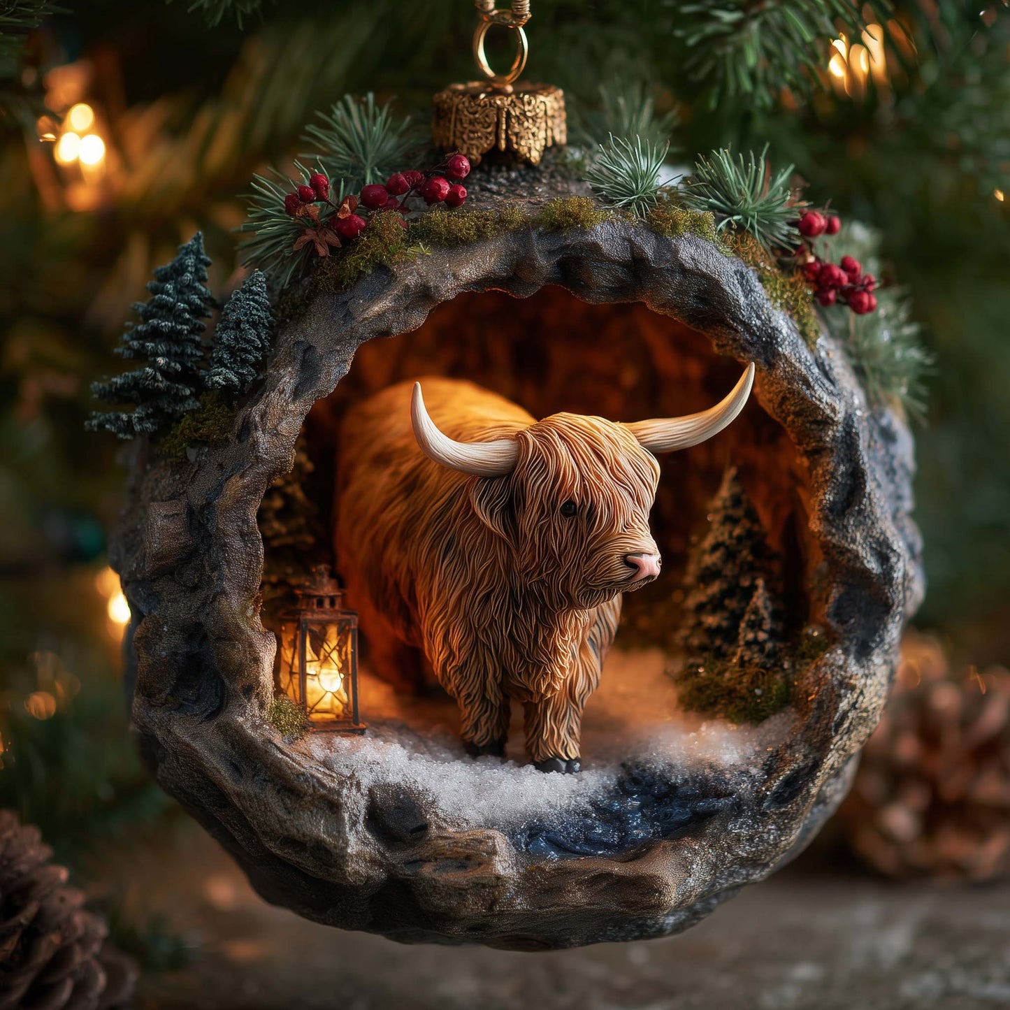 Highland Charm Christmas Mica Ornament GFSPYC117