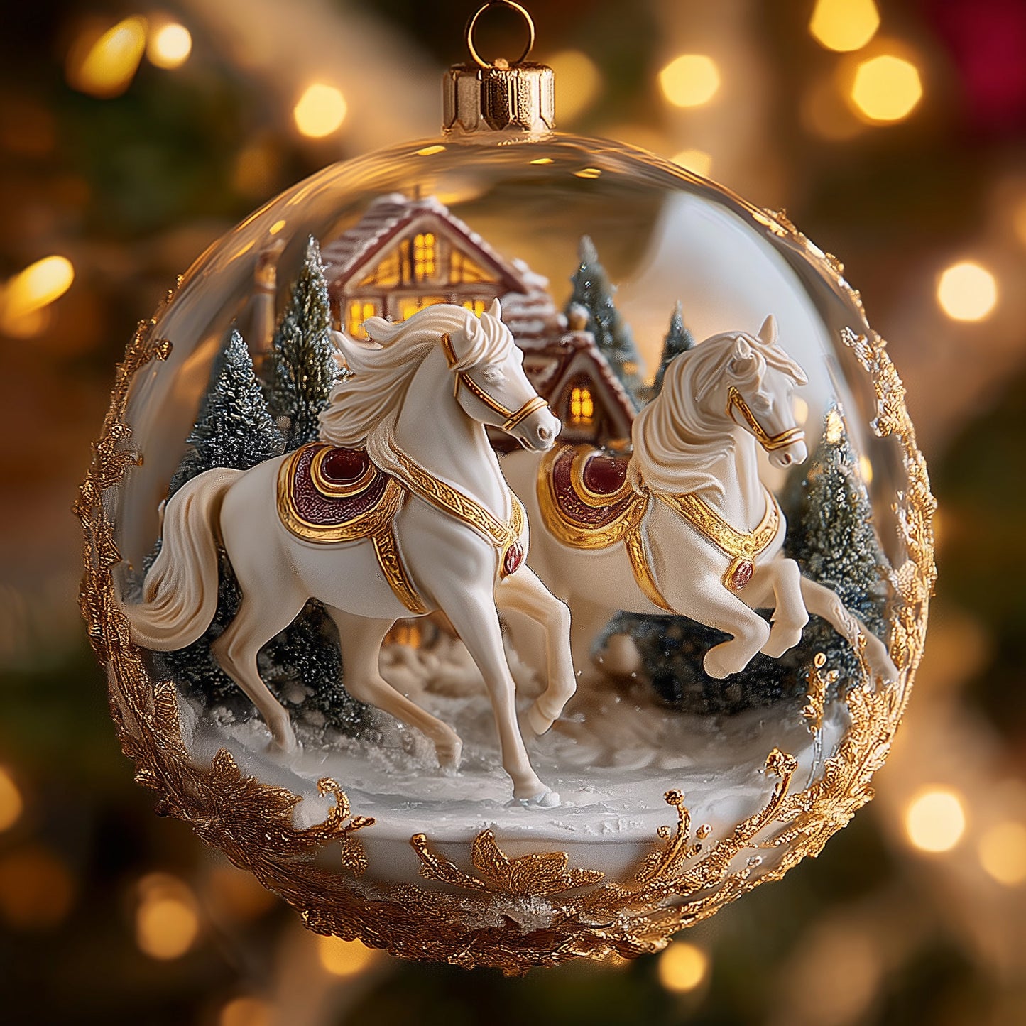 Christmas Horse Christmas Mica Ornament GFSPYC129
