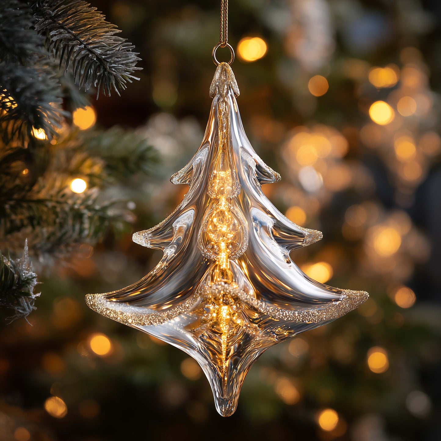 Crystal Glow Tree Christmas Mica Ornament GFSPYC79