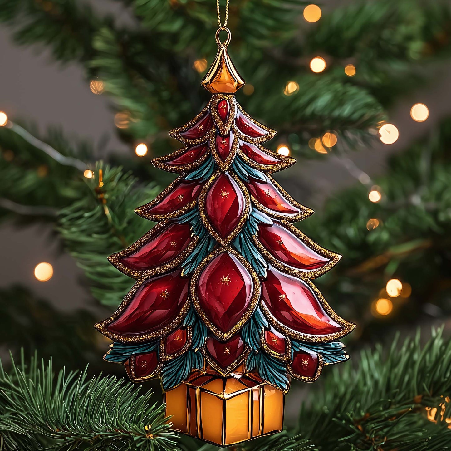 Crystal Glow Tree Christmas Mica Ornament GFSPYC82