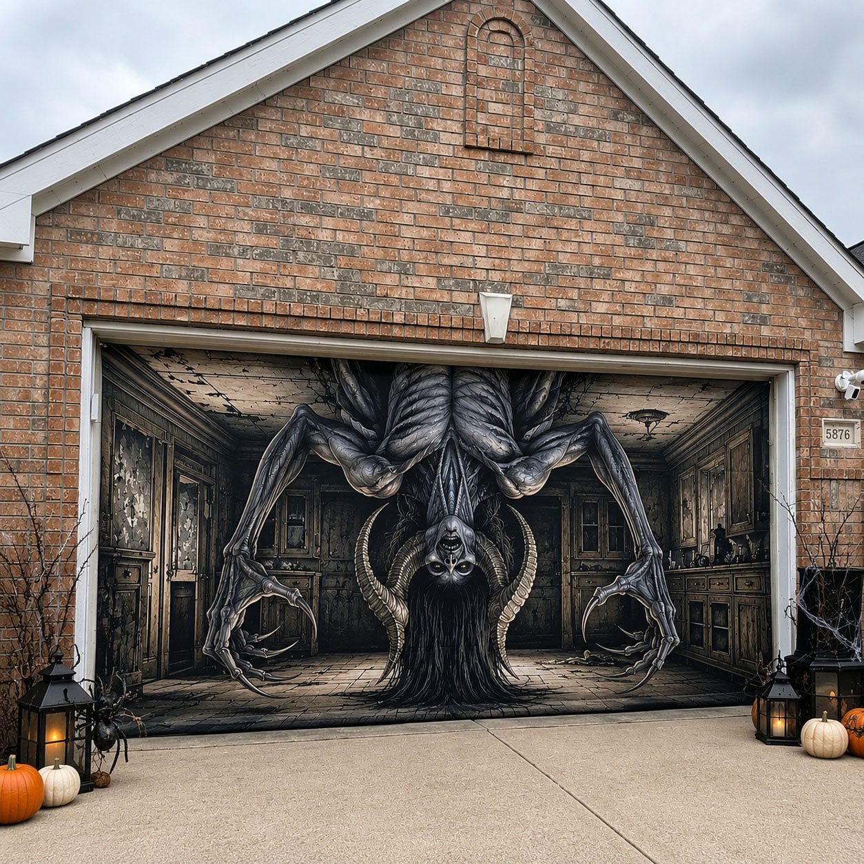 Demonic Spider Lair Garage Door Banner GFTOHNL2084