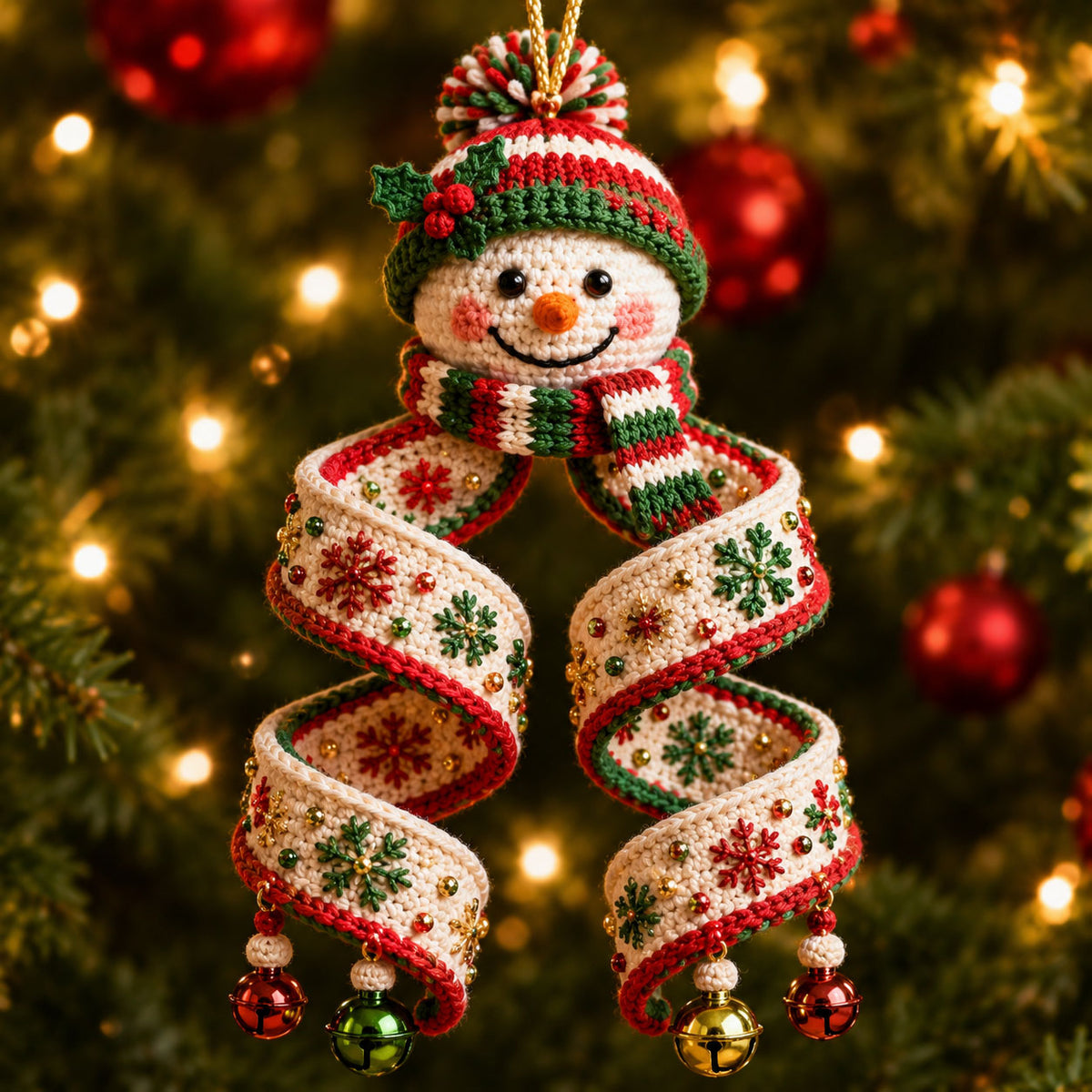 Snowman Ribbon Christmas Christmas Mica Ornament GFTOHNL2567