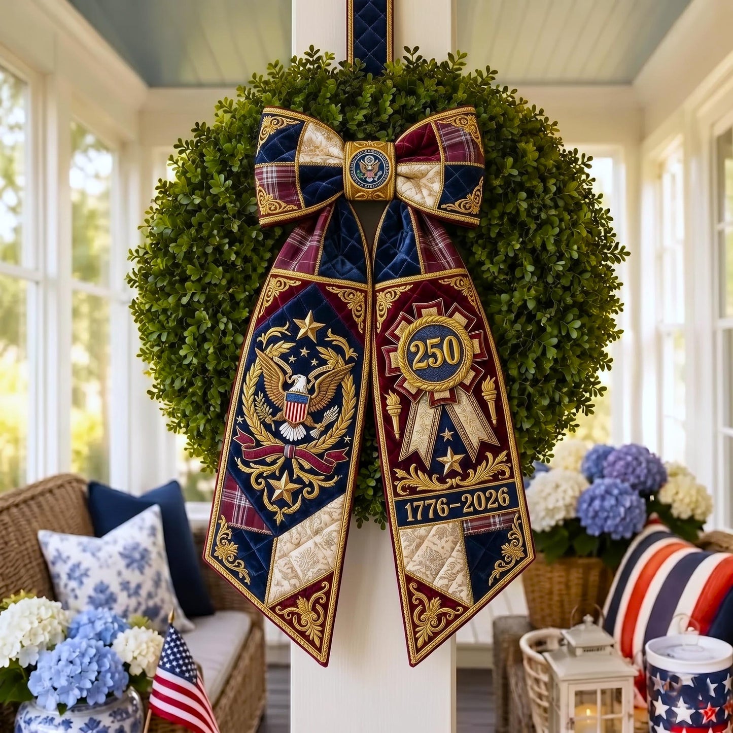 Liberty Stars Quilted Wreath Sash GFTOMA12196