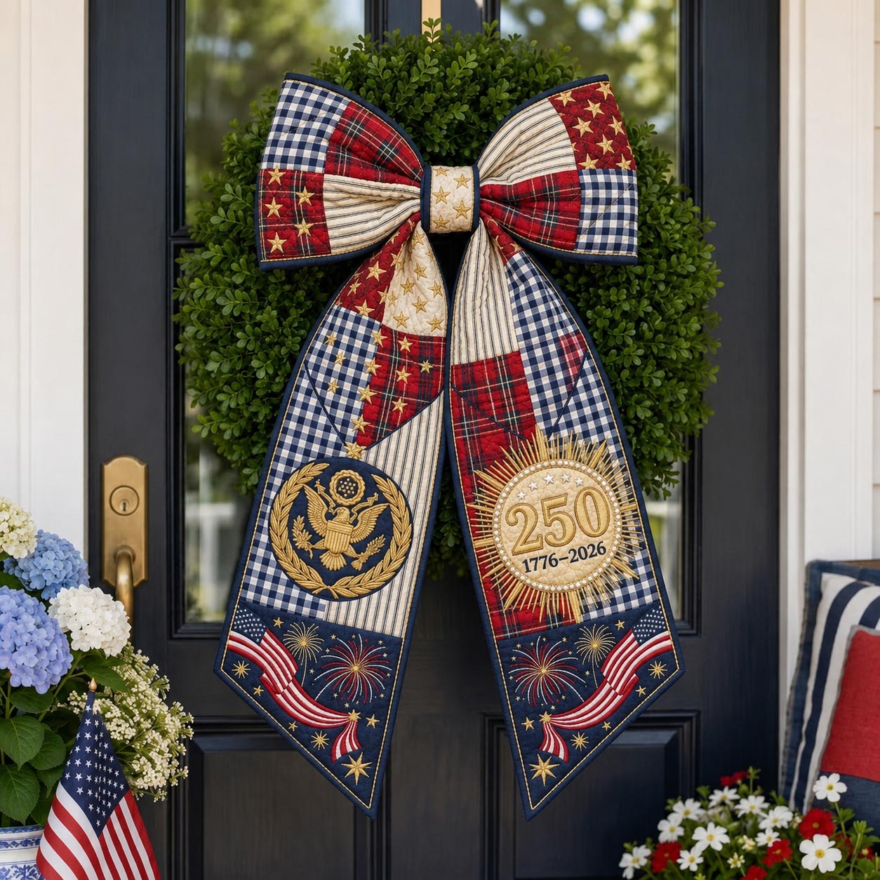 Nation Pride Quilted Wreath Sash GFTOMA12229