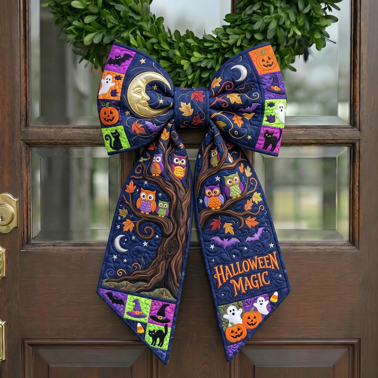 Haunted Halloween Quilted Wreath Sash GFTONMU1038
