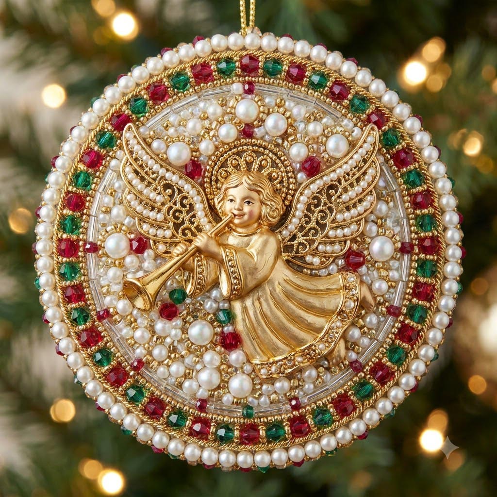 Sparkle Angel Christmas Mica Ornament GFTONMU2278