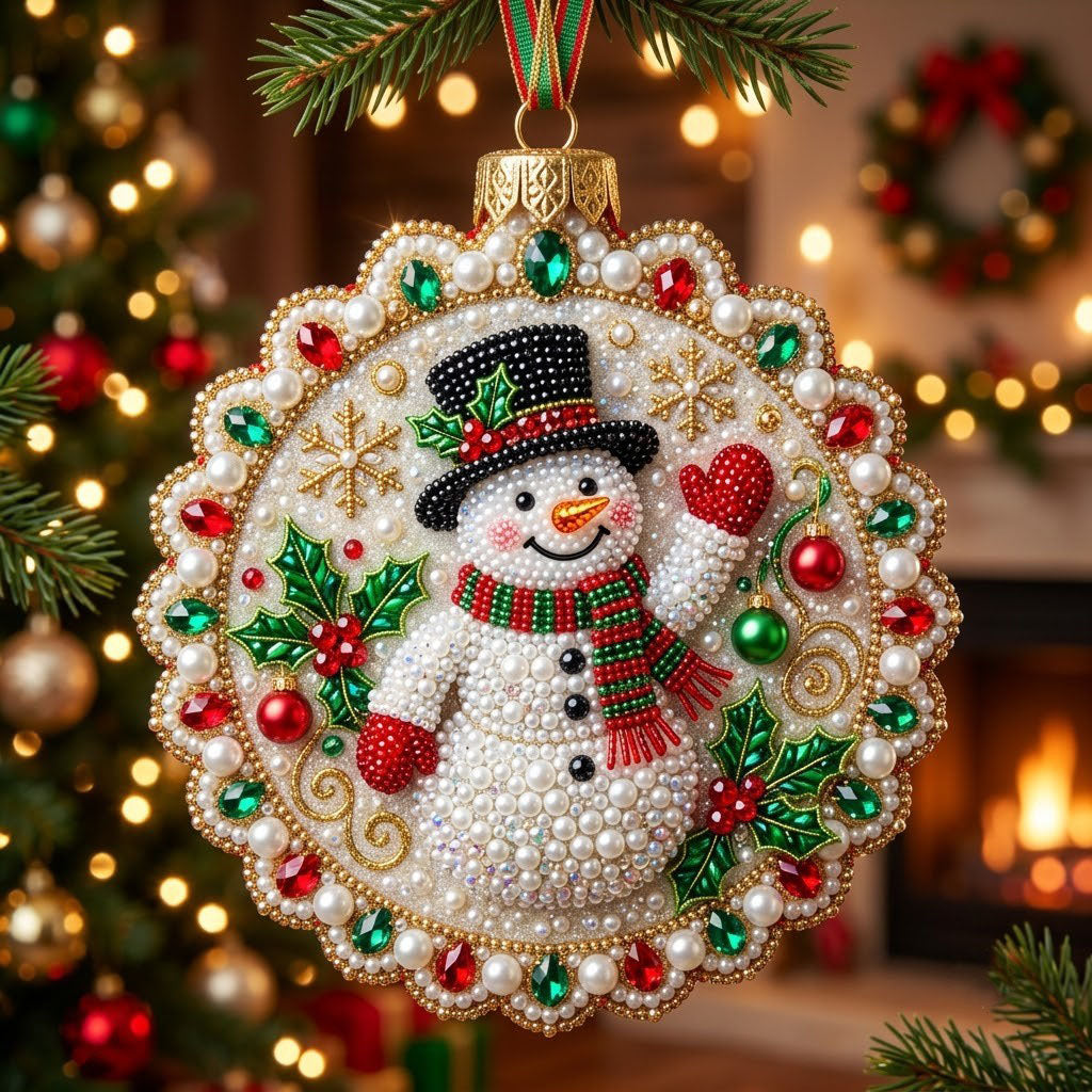 Christmas Snowman Christmas Mica Ornament GFTONMU2312
