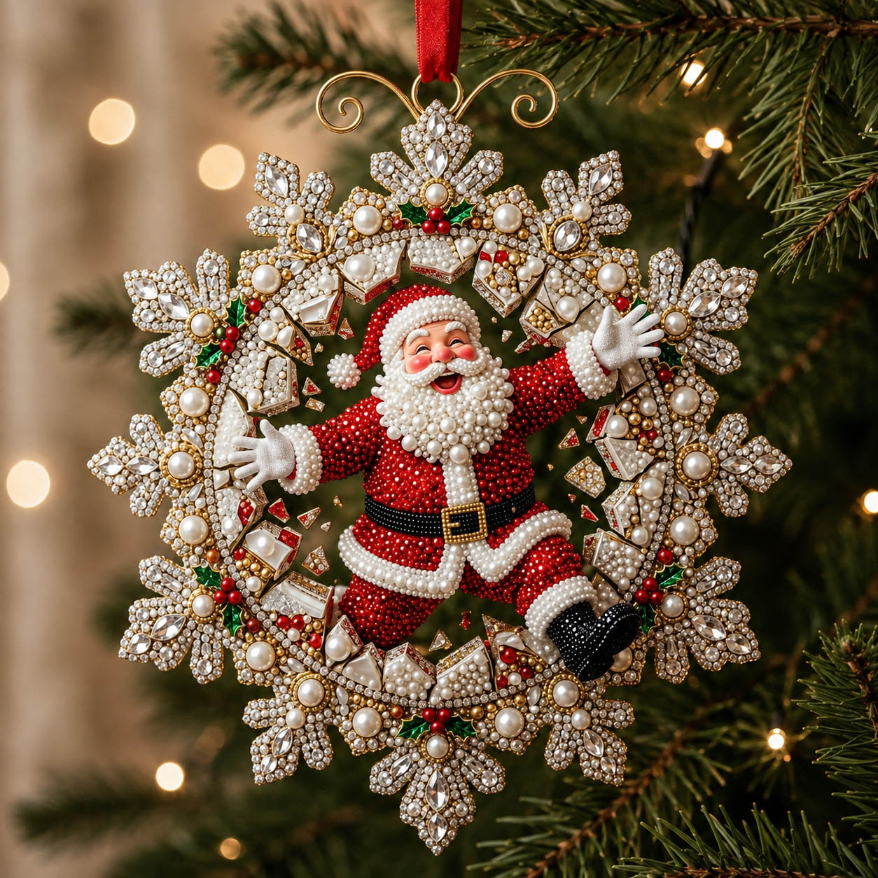 Santa Claus Christmas Mica Ornament GFTONMU2387