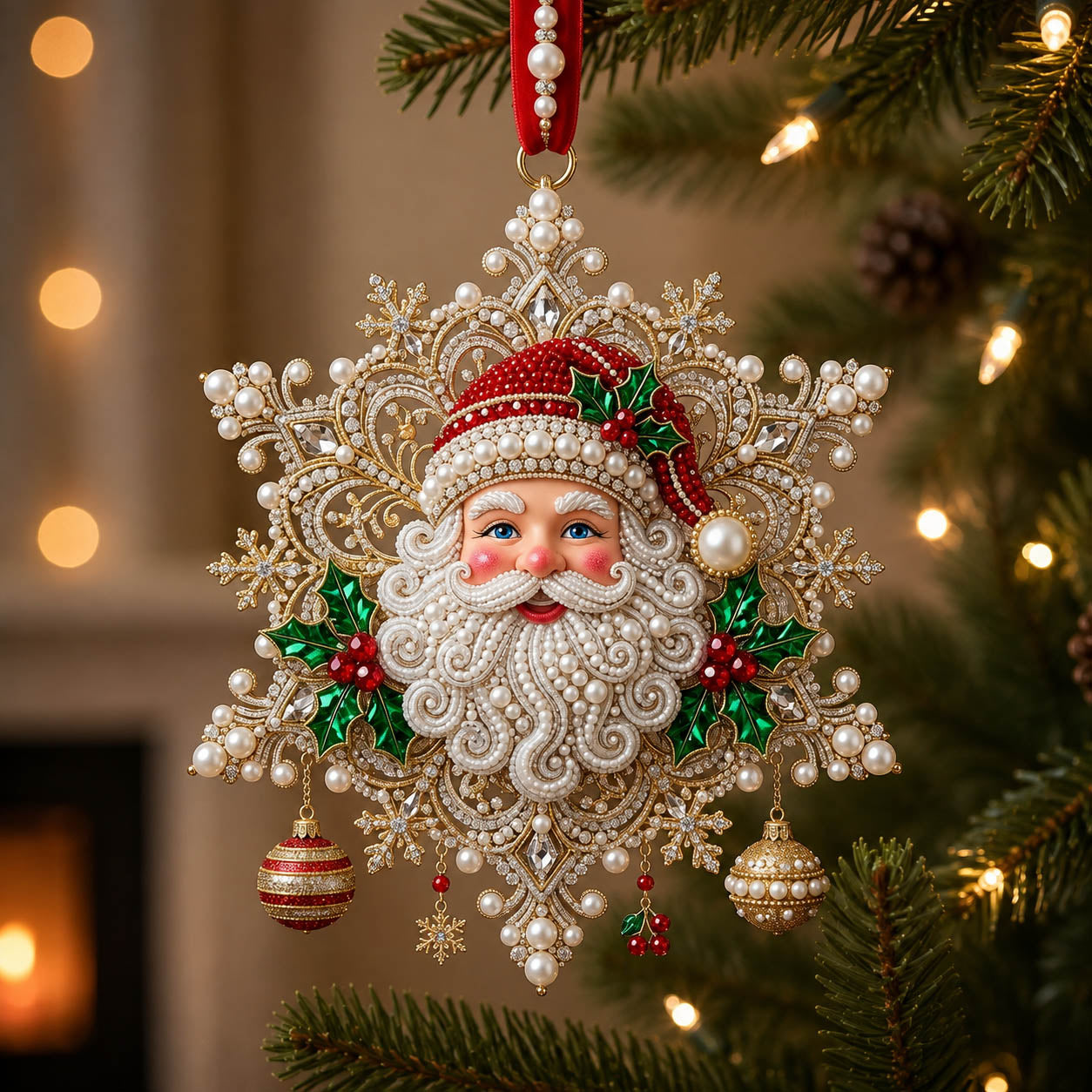 Santa Claus Christmas Mica Ornament GFTONMU2388