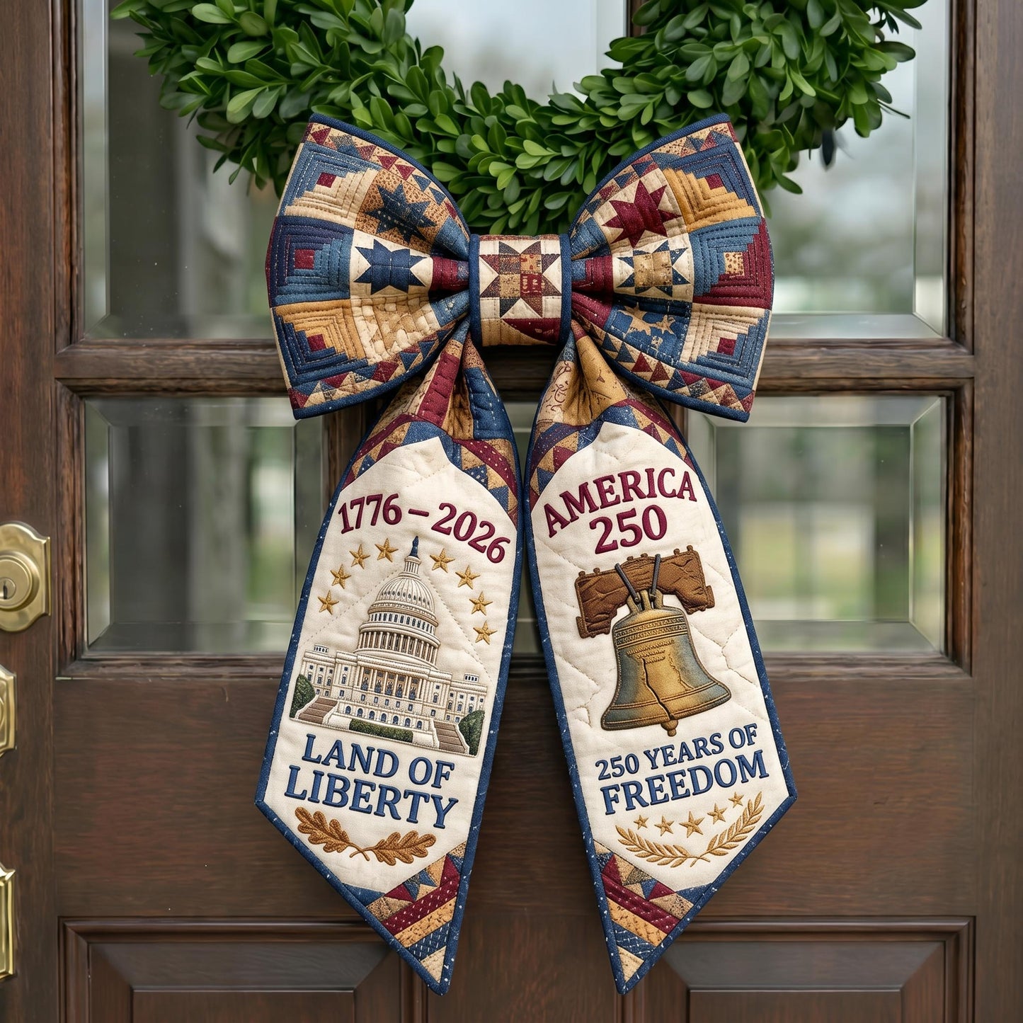 American Pride Quilted Wreath Sash GFTONMU823