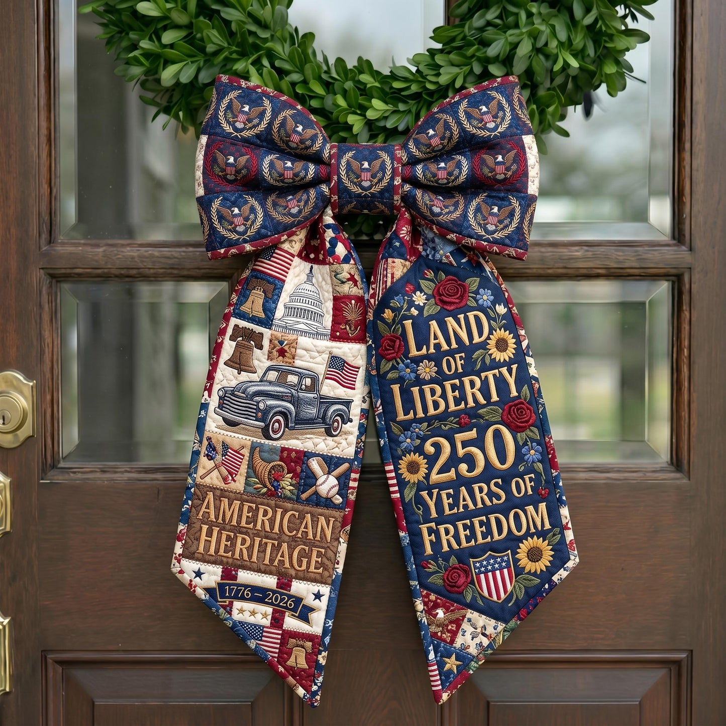 American Pride Quilted Wreath Sash GFTONMU827