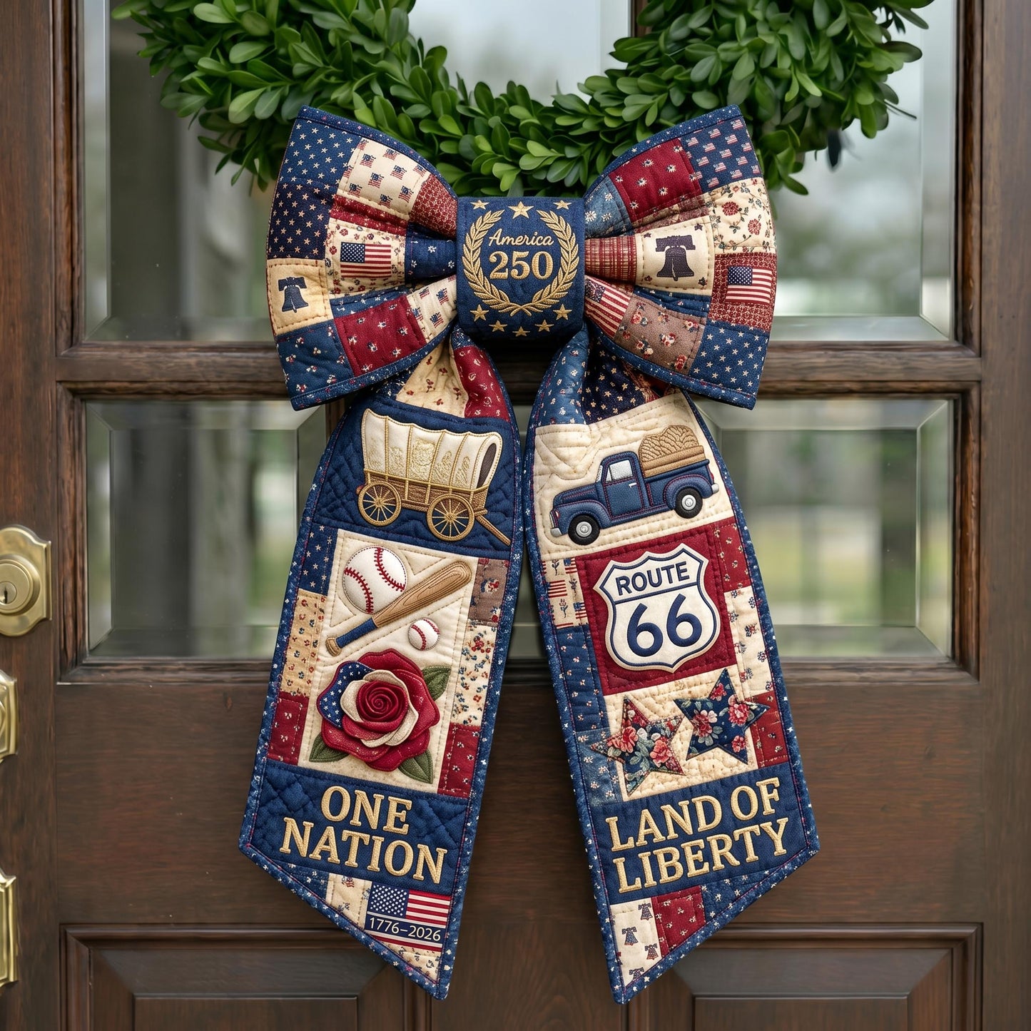 American Pride Quilted Wreath Sash GFTONMU828