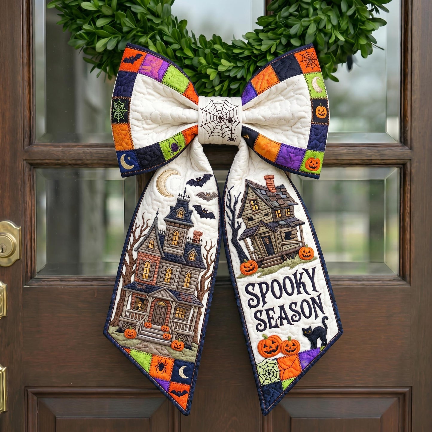 Haunted House Quilted Wreath Sash GFTONMU949