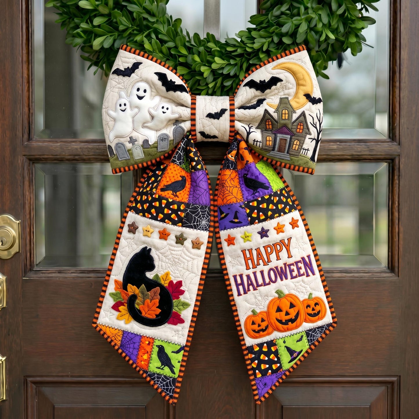 Haunted House Quilted Wreath Sash GFTONMU950