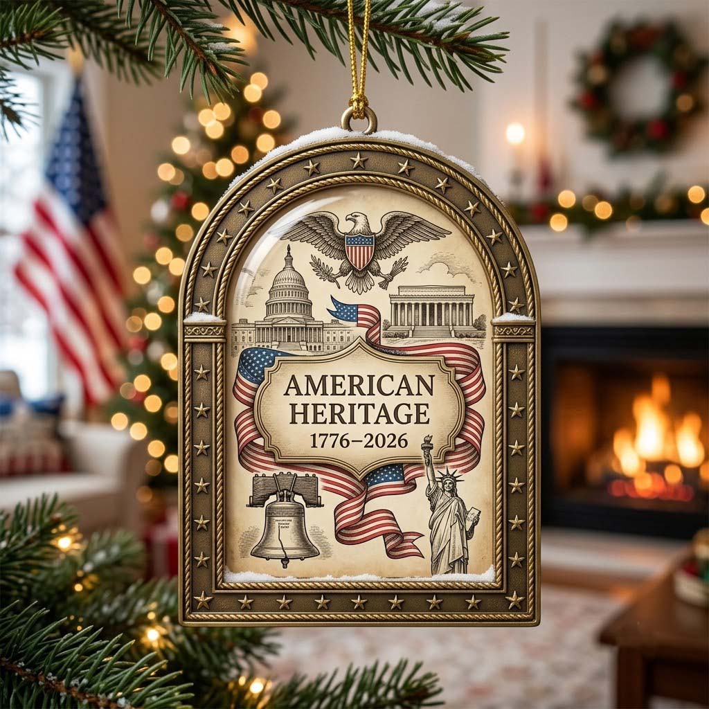 American Heritage Christmas Mica Ornament GFTONTD2131