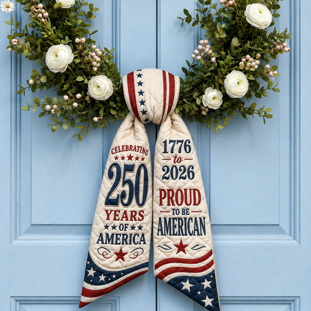 Proud To Be American Quilted Wreath Sash GFTOPND522