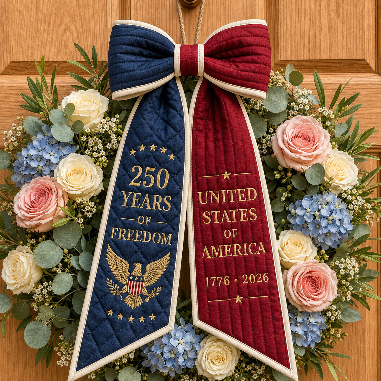 250 Years Of Freedom Quilted Wreath Sash GFTOPND525