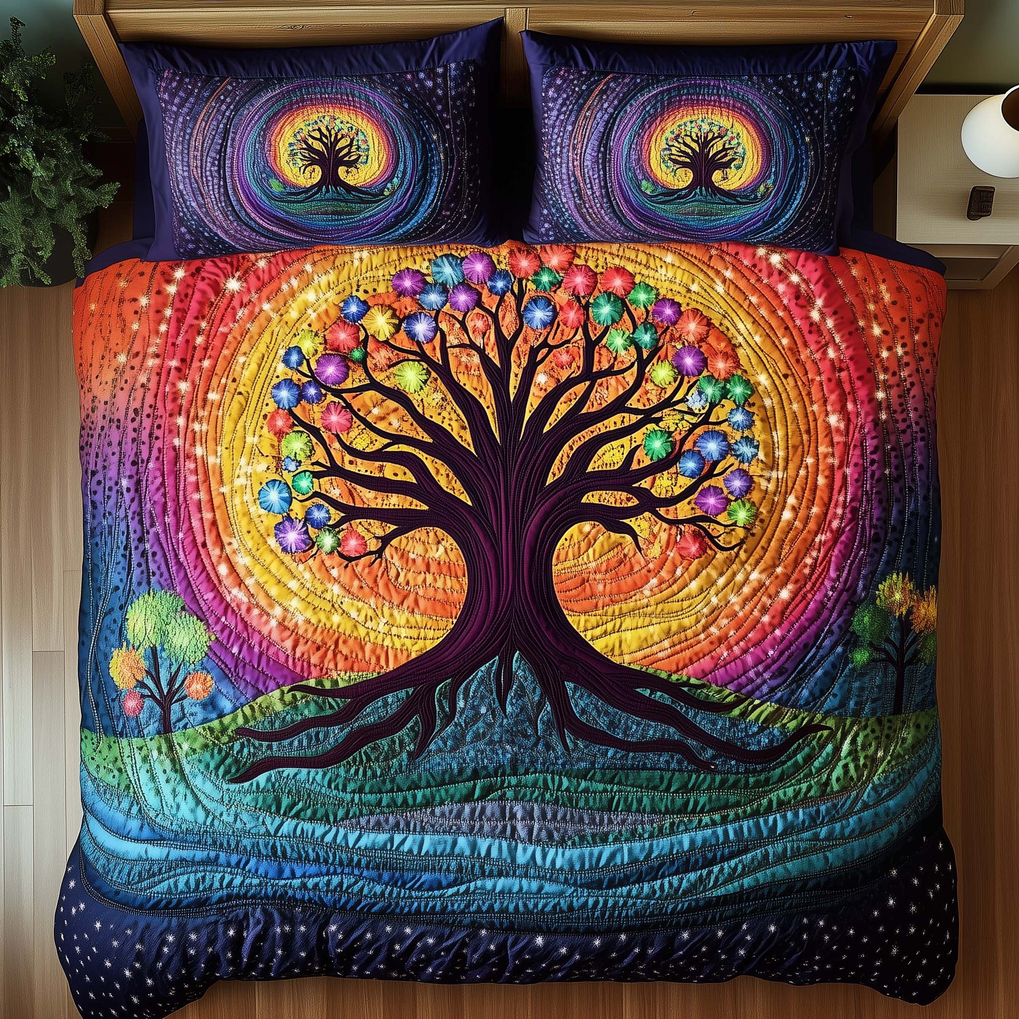 Tree Of Life 3-Piece Quilted Bedding Set GFTOTG2662 – Willow Quilt