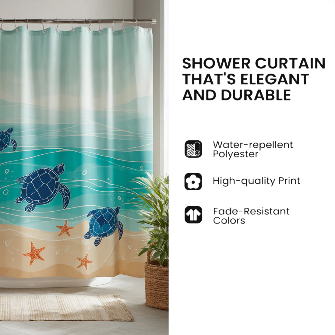 Ebony Glow Shower Curtain GFTOTP17259