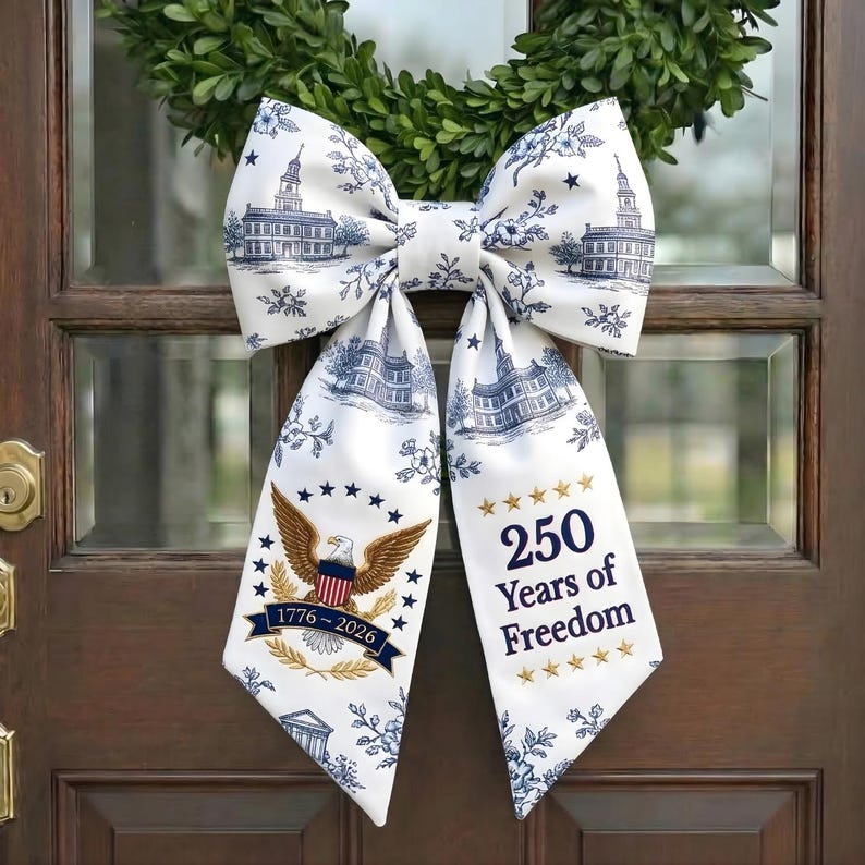 250th Anniversary Quilted Wreath Sash