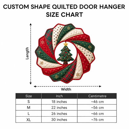 Christmas Lantern Custom Shape Quilted Door Hanger GFTOHNL3457