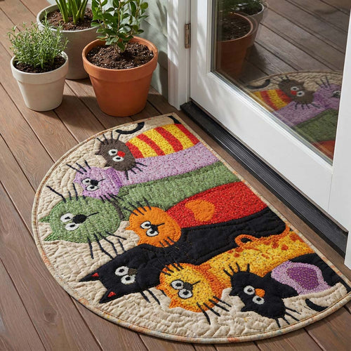 Friendly Cat Quilted Welcome Mat GFTONL7298