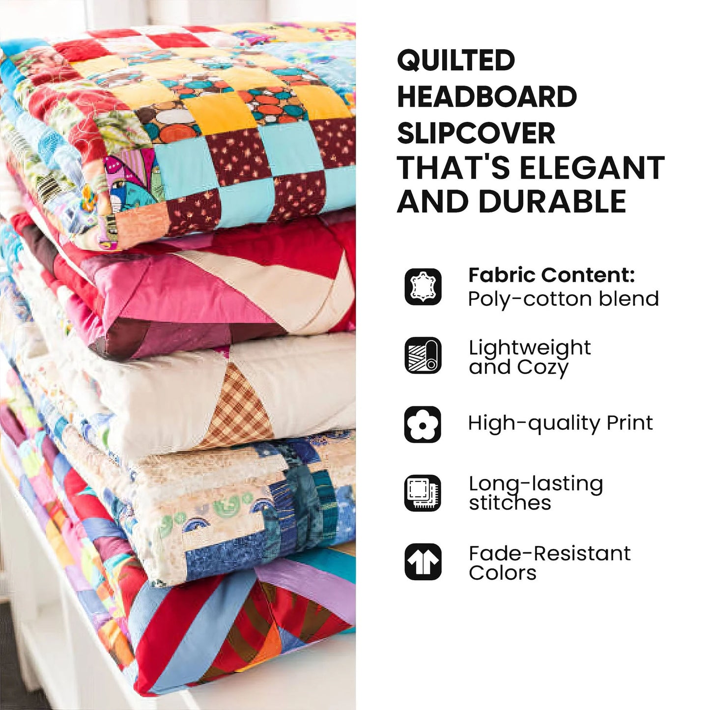 Ocean Breeze Quilted Headboard Slipcover