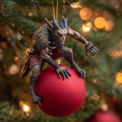 2026 Krampus Christmas Mica Ornament – Dark Holiday Mischief Collection