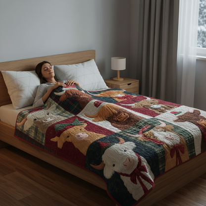 Highland Cow Quilted Blanket GFTOYC2335