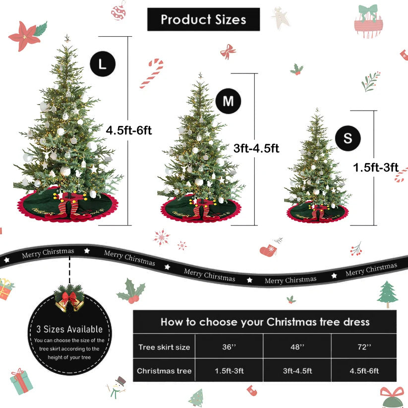 Holiday Dachshunds Custom Shape Christmas Quilted Tree Skirt GFTOTP23451