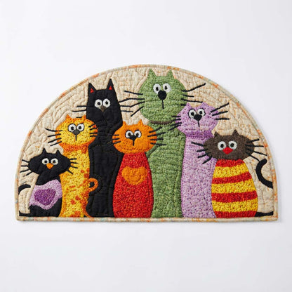 Friendly Cat Quilted Welcome Mat GFTONL7298