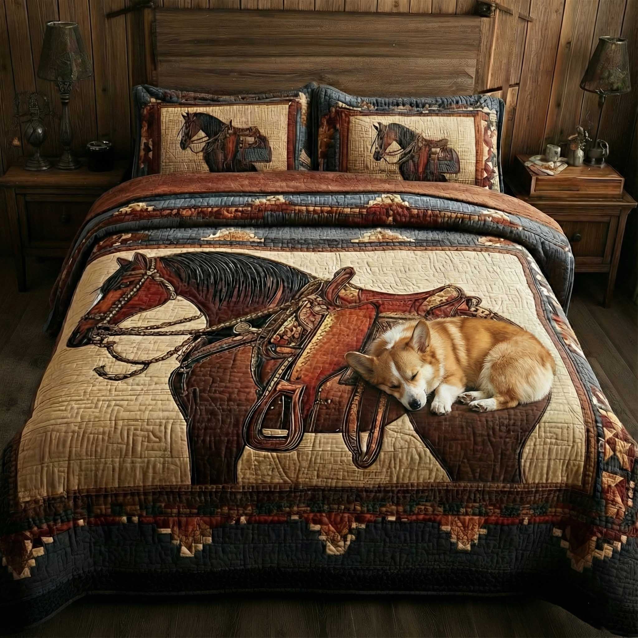 3D Prairie Horse 1903 Bed Pillowcases Quilt main image 0