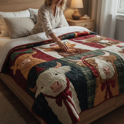 Highland Cow Quilted Blanket GFTOYC2335