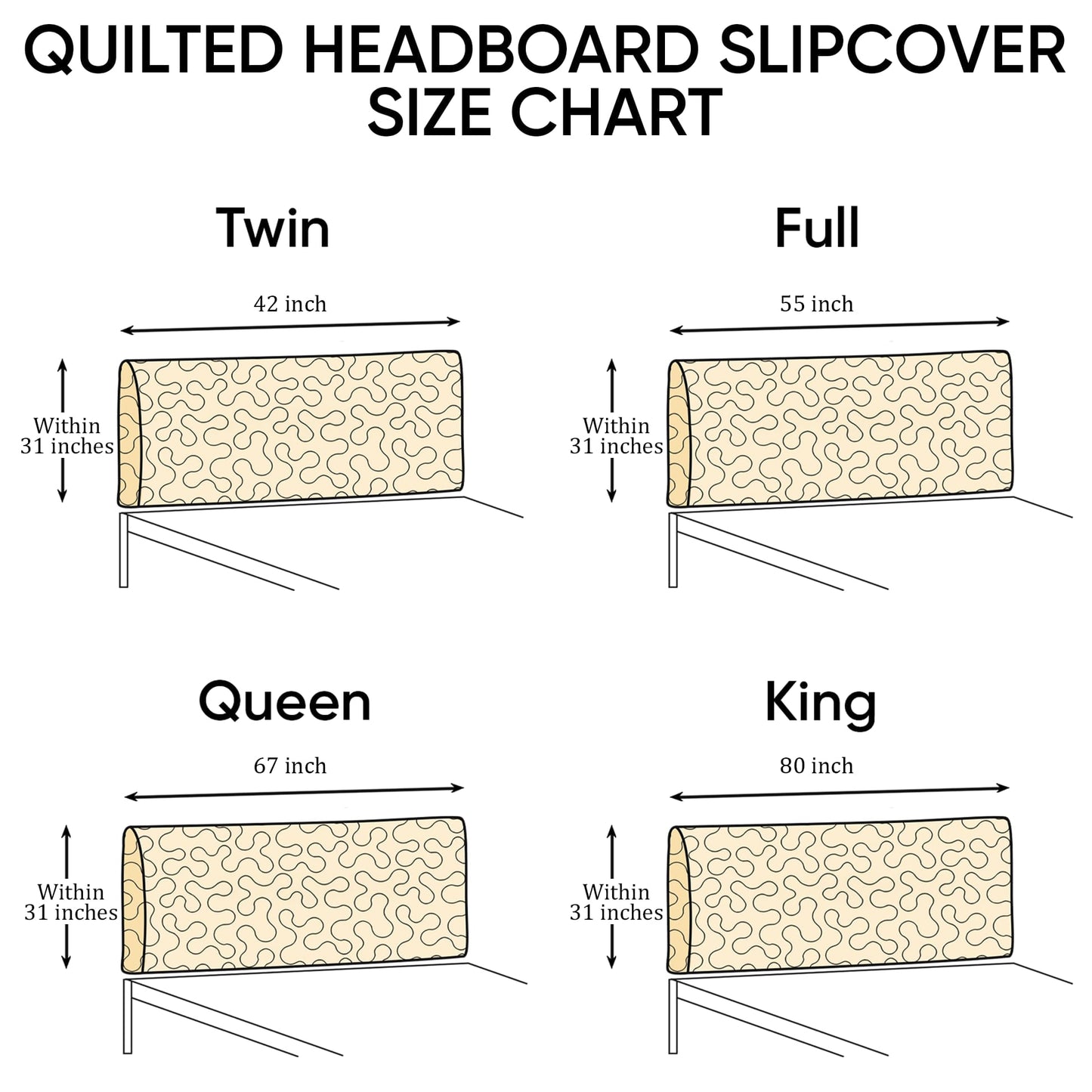 Ocean Breeze Quilted Headboard Slipcover