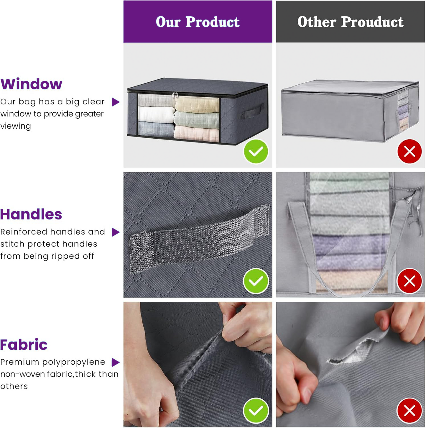 Foldable Clothes Organizer Storage Bags