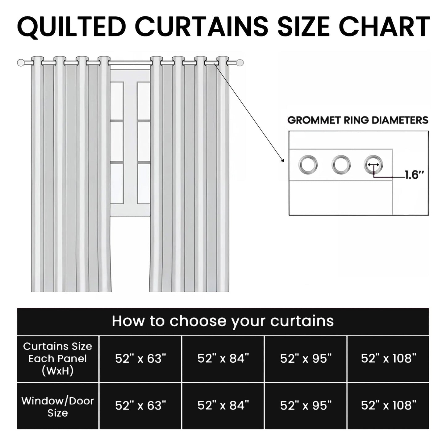 Golden Pines Quilted Curtains GFTOQM1676