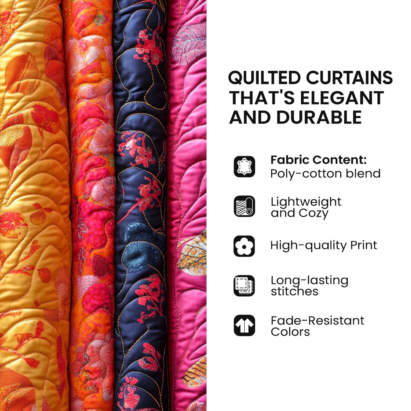 Garden Queen Quilted Curtains GFTOQM3220