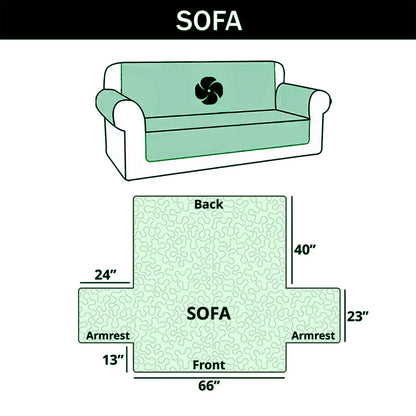 Golden Wreath Quilted Sofa Cover GFTOQM330