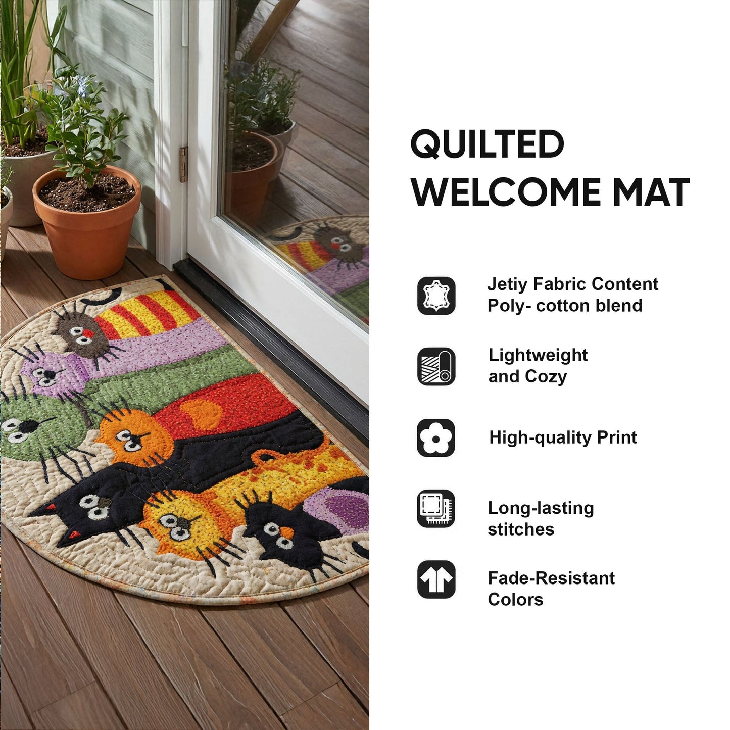 Texas Meadow Quilted Welcome Mat GFTOMA9318