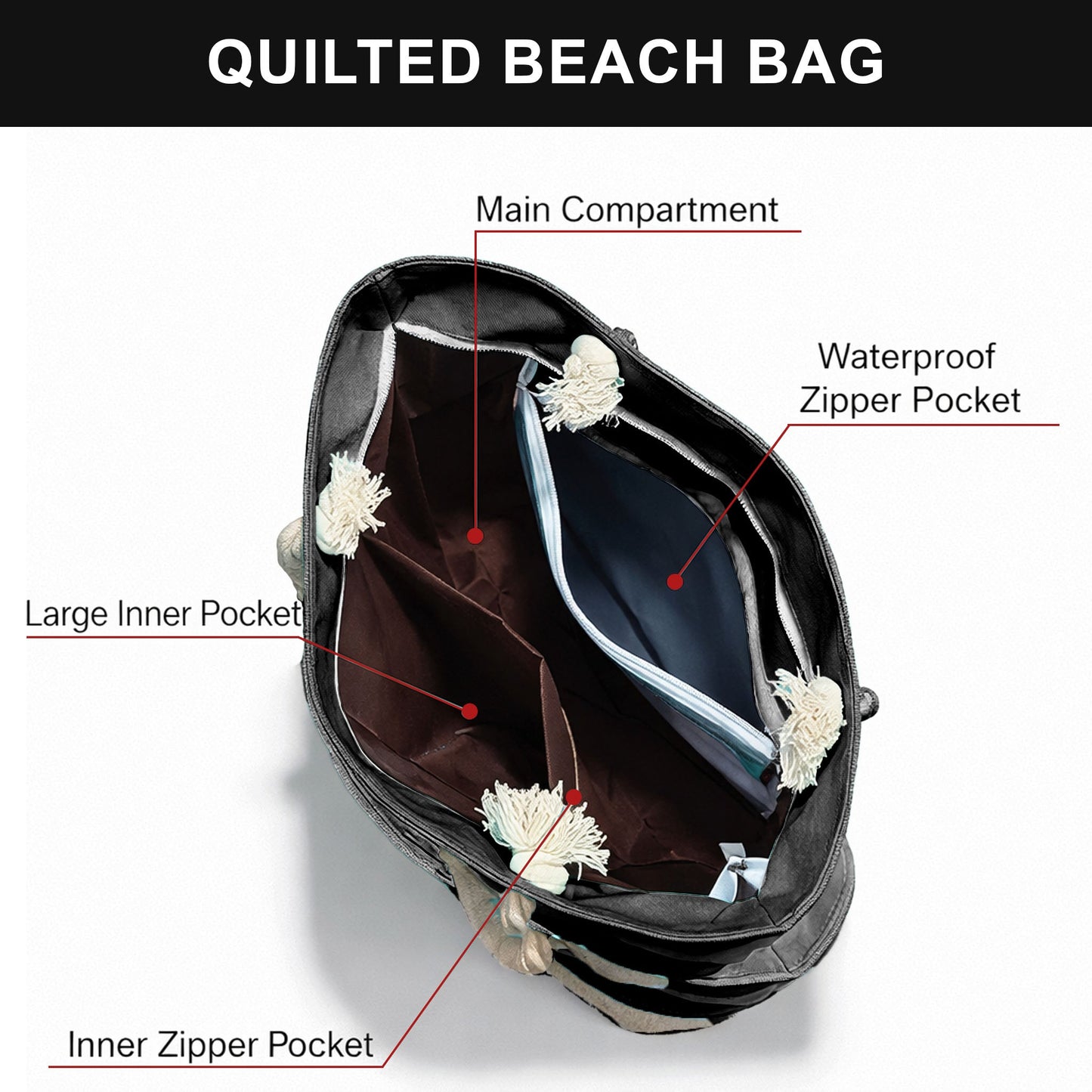 Turtle Wave Quilted Beach Bag GFTOQM2503