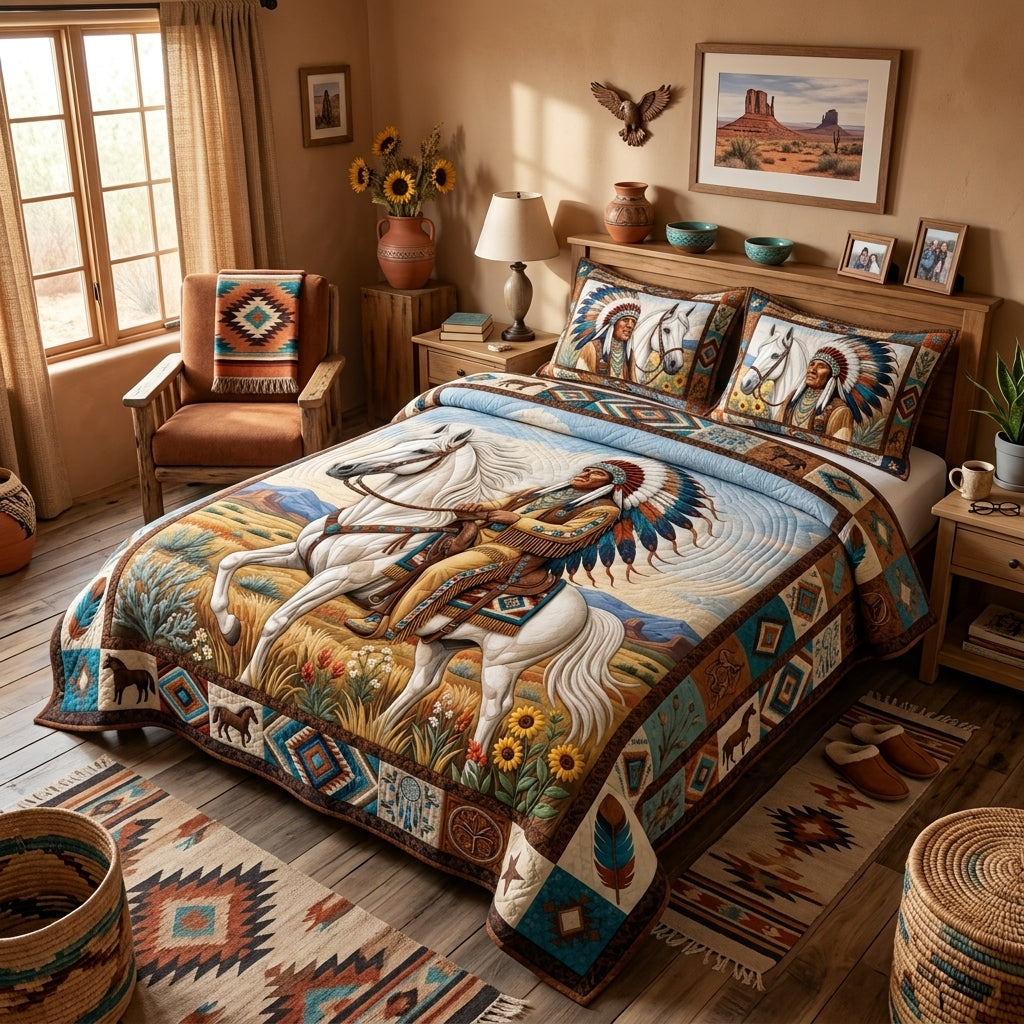 Native Legacy 3-Piece Quilted Bedding Set GFTONMU1381