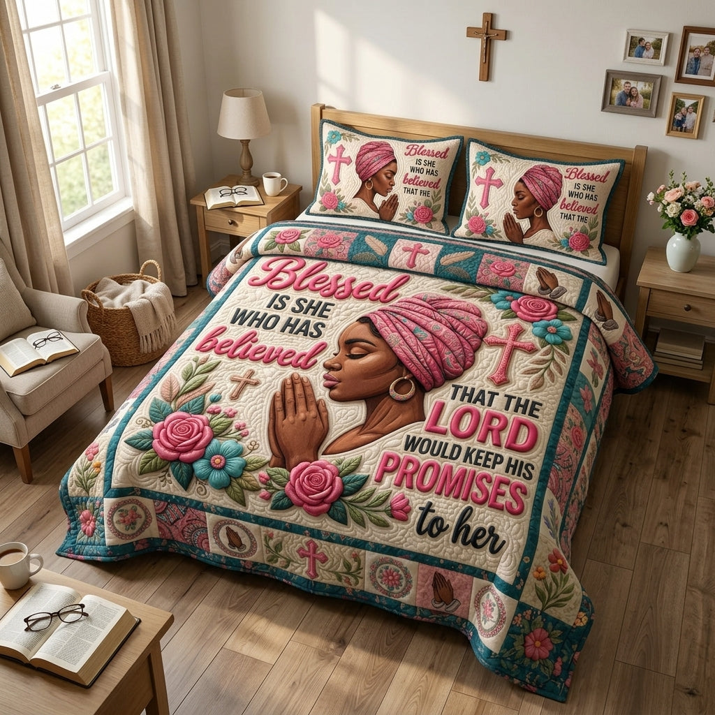 Christian Faith 3-Piece Quilted Bedding Set GFTONMU1214